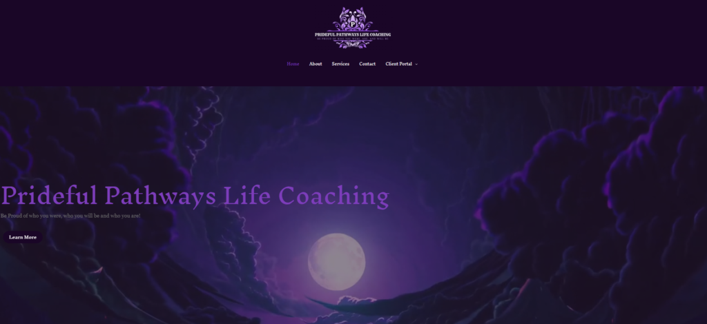 Prideful Pathways Life Coaching Web Design | Web Designs by Anita - Web Designer in Waukesha WI